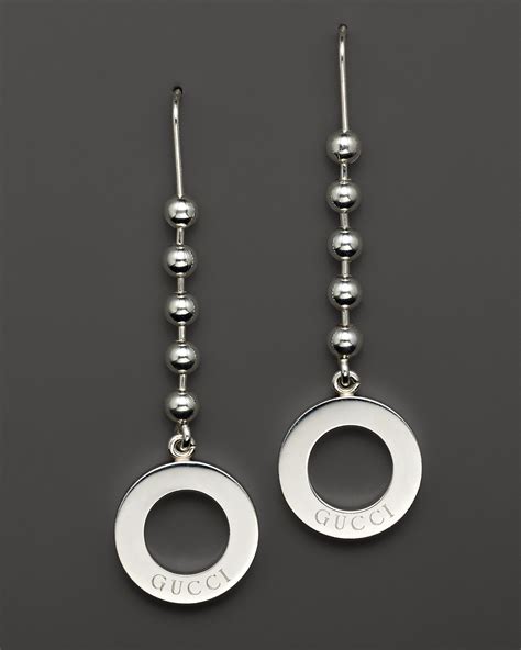 gucci silver earrings circle